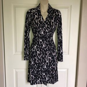 Calvin Klein Wrap around Dress with collar